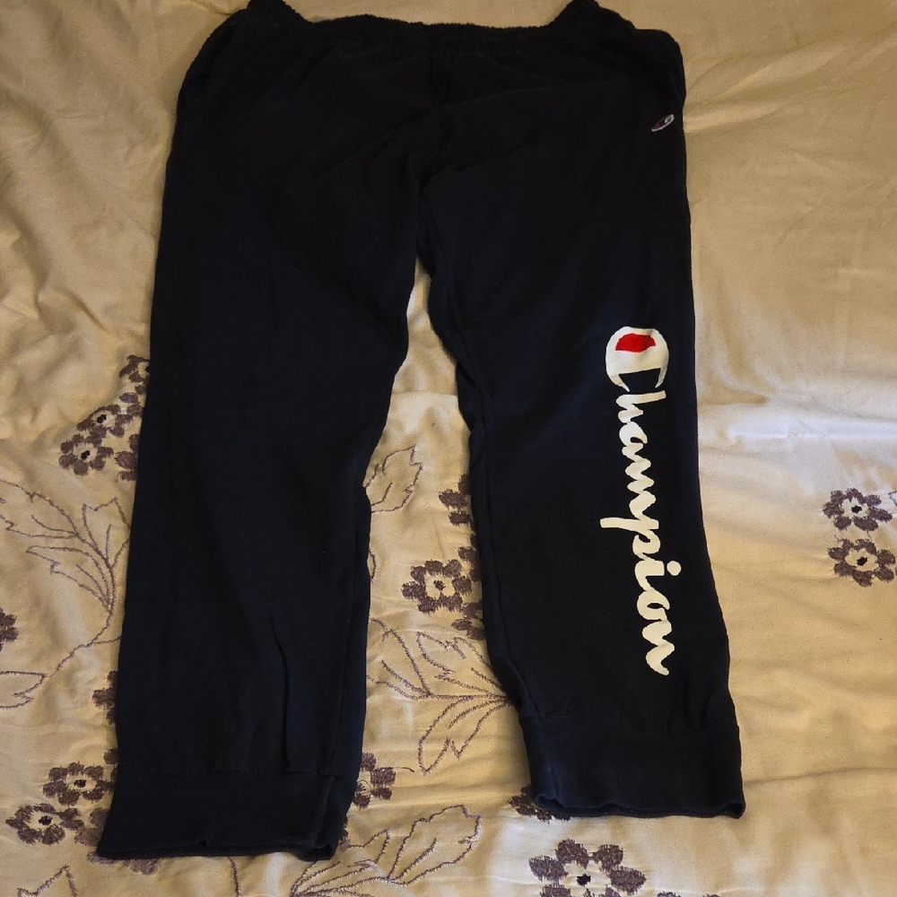Champion Black Joggers with Logo